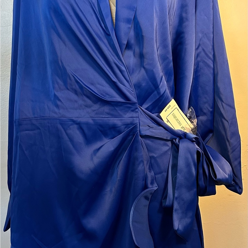 Bar III Blue Wrap Dress
